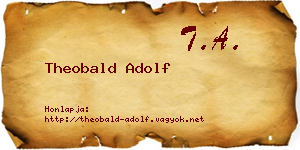 Theobald Adolf névjegykártya